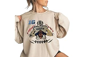 CraffBase Custom Glitter Football Player Hoodie for Men