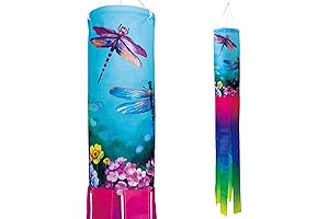 Floral Dragonfly Windsock for Garden Decoration