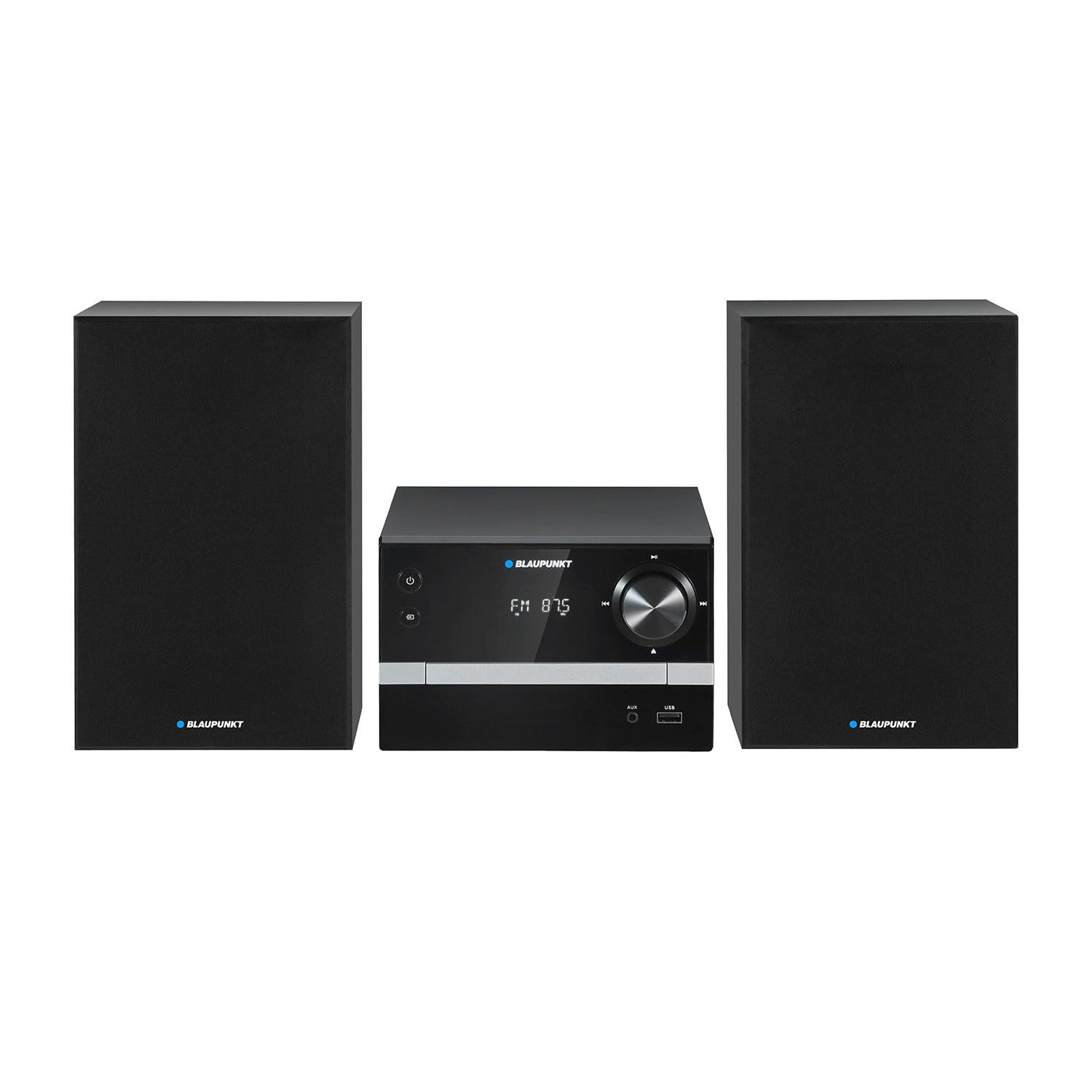 Blaupunkt MS9BT Micro impianto stereo con lettore CD Bluetooth Radio FM USB AUX 20W RMS Sistema audio compatto con altoparlanti Equalizzatore telecomando e sveglia per la casa