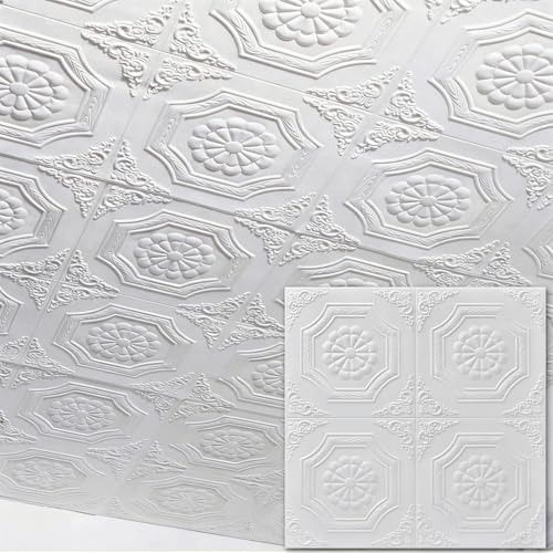 Carreaux de plafond en mousse 3D autocollants de 5,2 m²