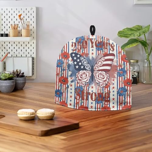 Image of Stars and Stripes Tea Cozy for Teapot America250 Insulated Scratch Proof Butterfly Cup Cozy Breakfast Warmer ReusableTeapot Insulation Cover for July 4th 2026