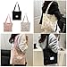 KADSXIYA Fashionable Corduroy Underarm Bag Roomy Interior Lightweight Design Trendy Accessory For Daily Use