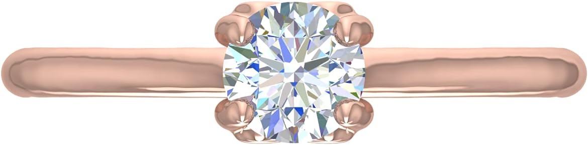 1/3 Carat Prong Set Diamond Engagement Ring Band in 10K Gold