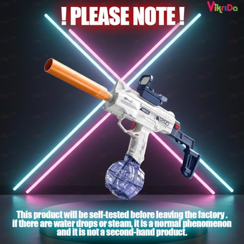 Image of VikriDA Electric Water Gun with Free Extra Rechargeable Battery, Powerful Water Guns Up to 35 FT Long Range, 500CC+60CC Capacity Super Water Blaster Summer Toys for Pool - Blue