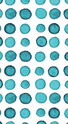 Creative Converting Polka 2-Sided Guest Towels, Dotted and Striped-Peacock