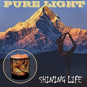 Sunya himalayan salt lamp metal basket with 5 led bulbs pink rock salt lamp night light with usb power cable box package sand sea  urban country home decor