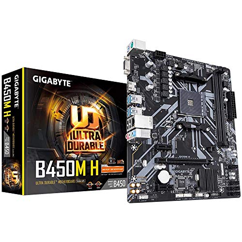 Image of GIGABYTE B450M H Ultra Durable Motherboard + Gigabyte 450 Watt- 80 Plus Bronze Power Supply