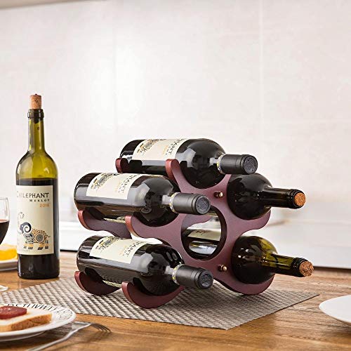 Soporte para botellas de vino madera estilo europeo miniatura 3