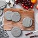 Qinyoung 6 Pcs Cutting Board Oil Applicator for Oil Board Microfiber Cloth Applicator for Cutting Boards, Wooden Spatula, Spoon and Other Utensils Polishing Machine 5 Inch Diameter (Round,Grey)