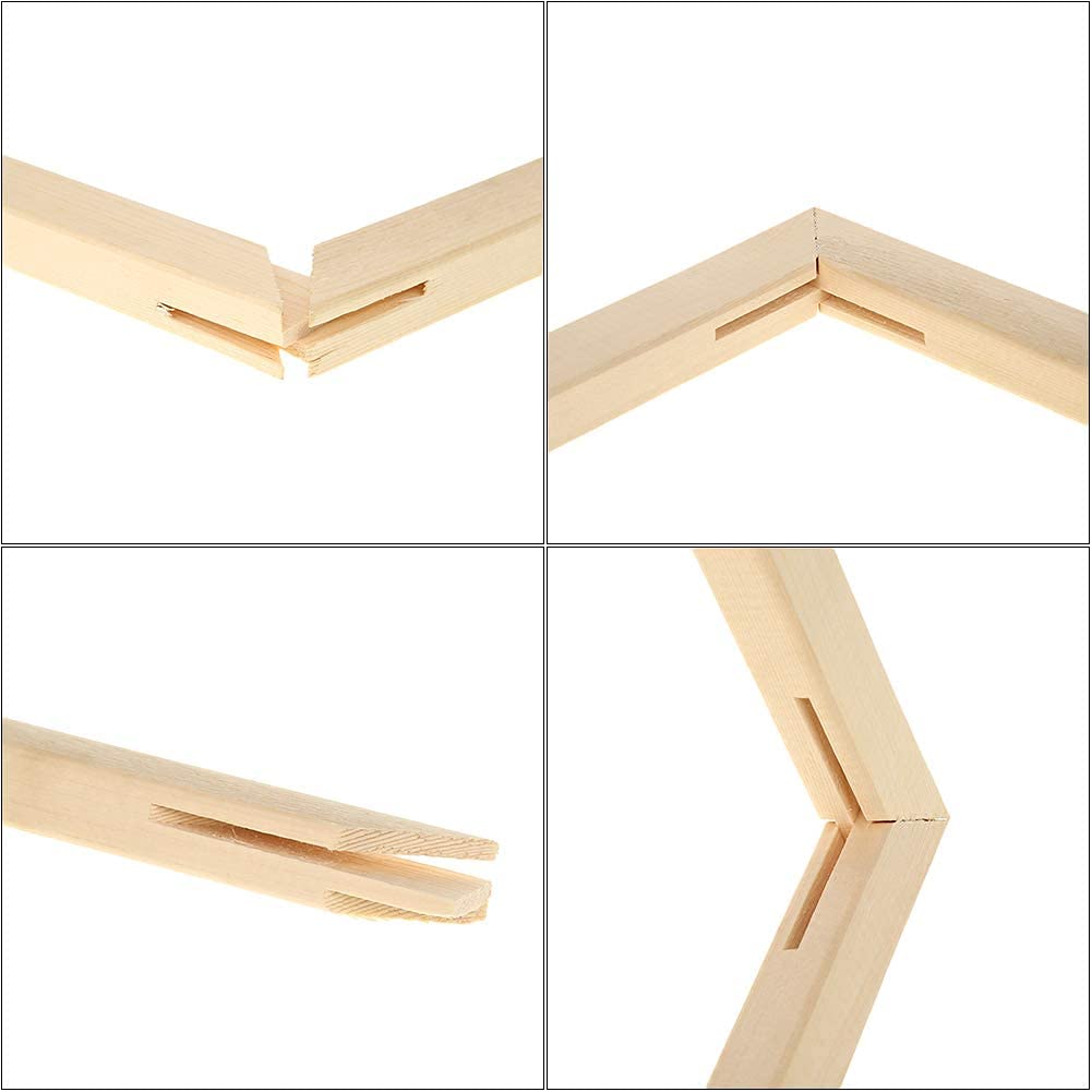 Kit De Marco De Lienzo De Madera Maciza 16x20 Pulgadas - Para Pintar Por Números, Óleo O Diamantes - Fácil Montaje