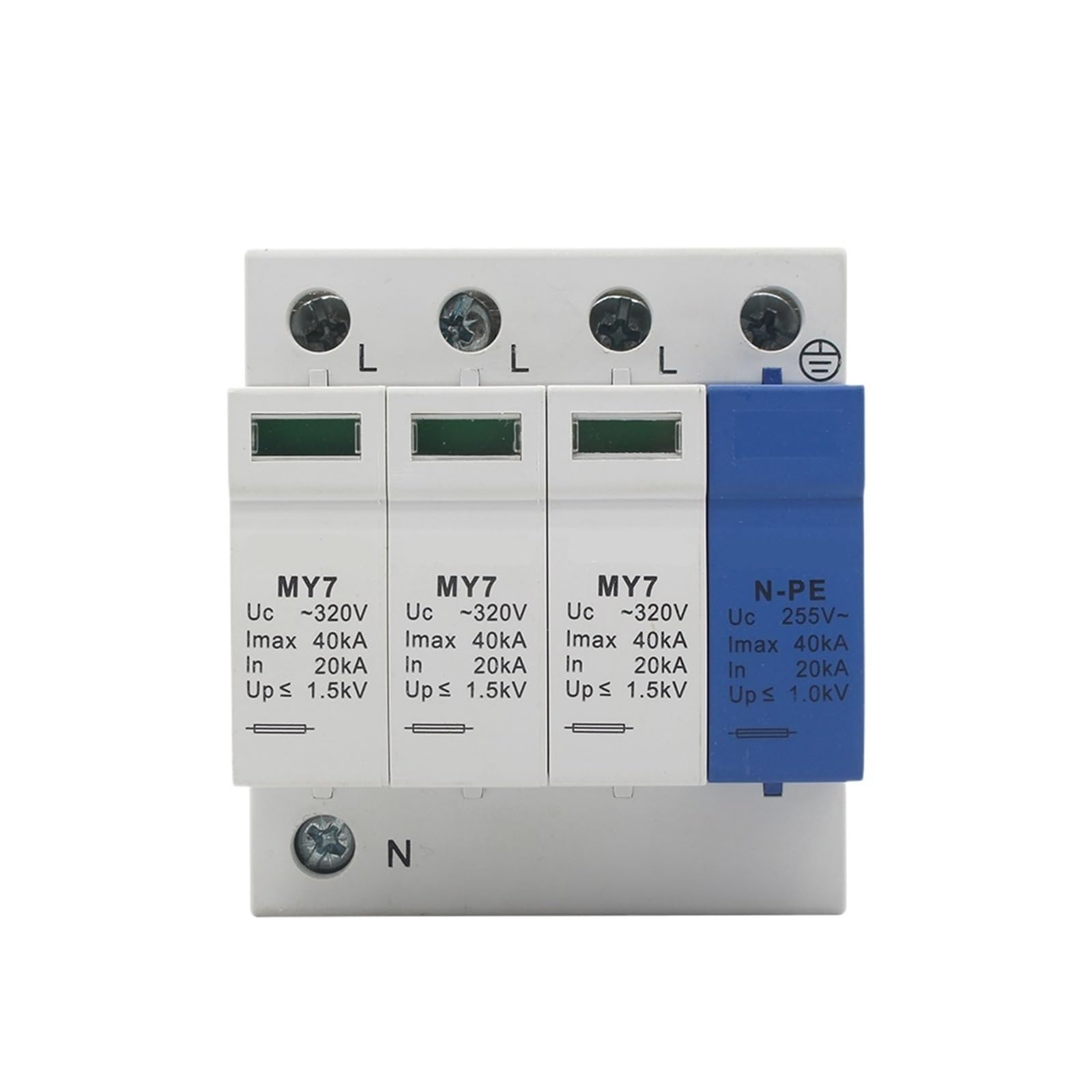 DEBLAN Protección contra sobretensiones doméstica MY7 320V AC Protección contra sobretensiones sobrecorriente sobrecalentada 40KA