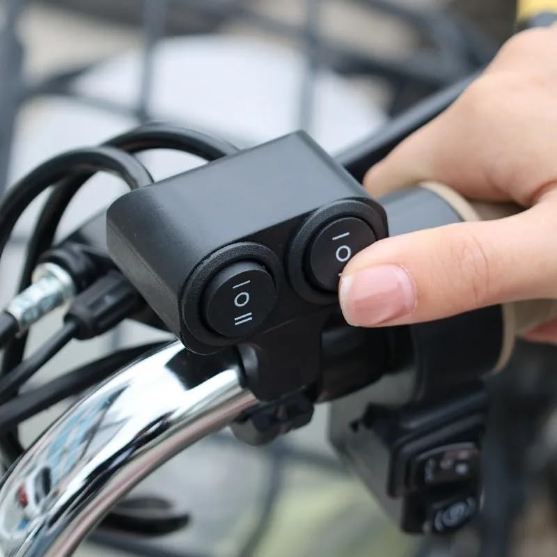 Interruptor de faro de 12V con doble botón para control de foco y bocina 6