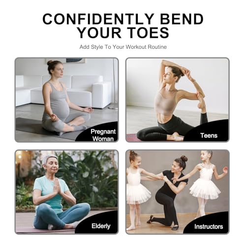 Image of 3 /6 Pairs Pilates Socks for Women,Grip Yoga Socks Non Slip for US Sizes 6.5-10