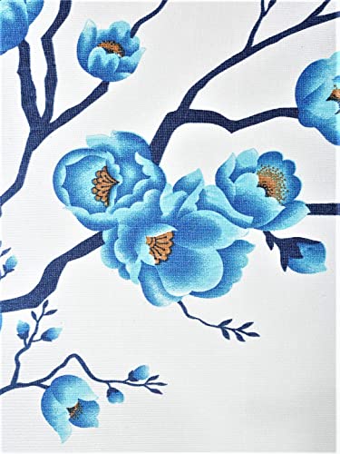 Image of Fashion String 2 Pieces Solid Patch 3D Tulip Eyelet Polyester Window Curtains - 5 Feet, Blue