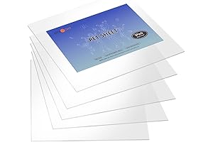 5 Pack Clear Hard Plastic Sheet 8x10" PET