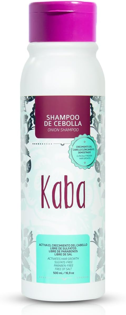 Kaba red onion shampoo. champu de cebolla roja. accelerates hair growth, stops hair loss. does not onion smell.