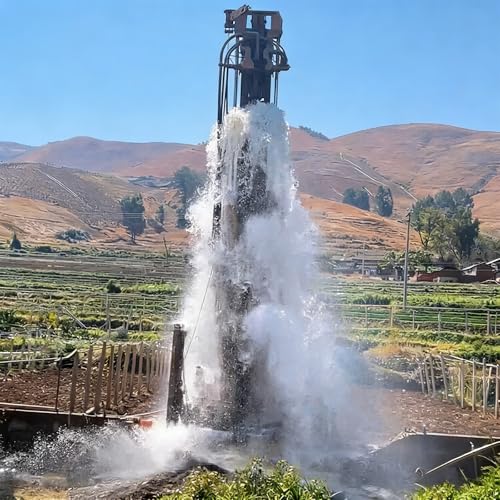 Hydraulic Crawler Water Well Drilling Rig, Deep Borewell Drilling Machine with DTH Hammer, Portable Industrial Borehole Drill Equipment for Farm Irrigation, Construction & Geothermal