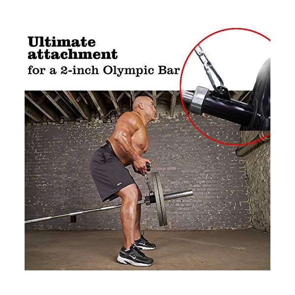 T-Bar Row Platform with Chain, 360° Swivel Landmine Eyelet Attachment Cable Machine Barbell fits 2 inch Olympic Bars for Bent Over Row Exercise LAT Pull Down Back Shoulder Core Muscles - Image 5