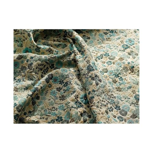 Tissu jacquard coton doux anti-froissement pour robe et vêtements ditsy