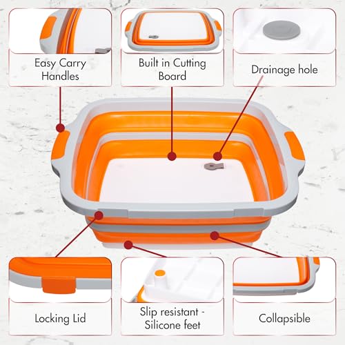 KITCHEN PERFECTION Collapsible XL Smoker & BBQ Prep Tub with Locking Lid by Kitchen perfection - Used condition - Image 6