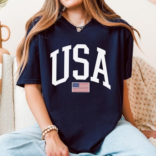 USA Graphic T-Shirt for Men & Women – 4th of July Patriotic American Flag Tee – Soft Cotton Casual Shirt2