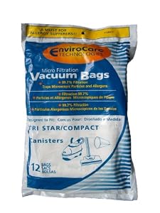 EnviroCare Staubsaugerbeutel für Tri Star/Compact (12 Beutel)