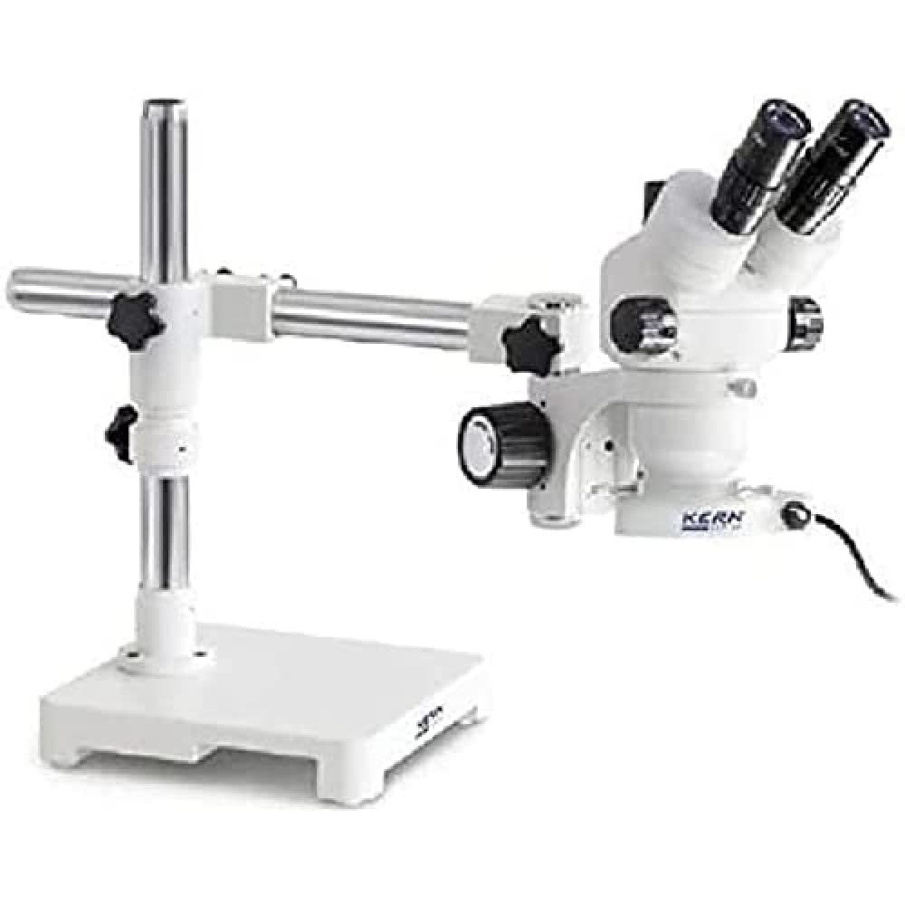 KERN OZM 903 Optics OZM-90 - Juego de microscopio estereoscópico (Tubo trinocular, iluminación LED de 4,5 W (Reflectante), Universal (Brazo telescópico con Placa)