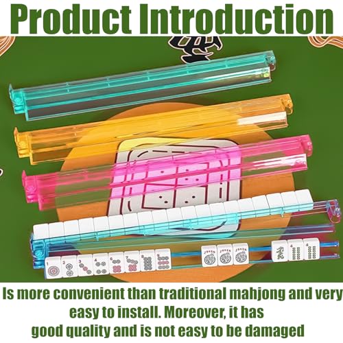 4 Pcs Mahjong Racks with Pushers Set Multi Color miniatura 4