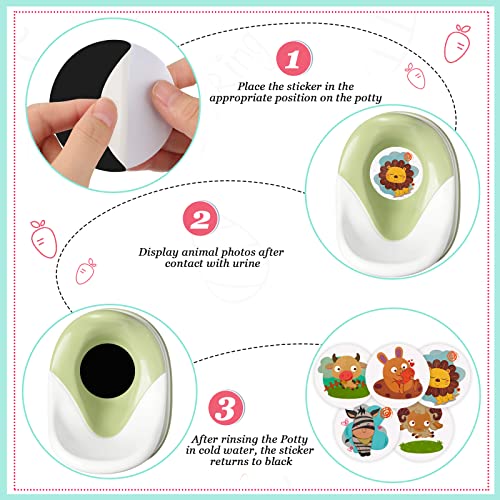 20 Pcs Potty Training Stickers Reusable Toilet Targets for Boys Animals