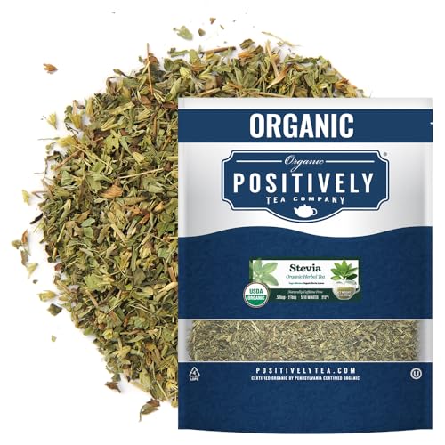 Image of Organic Positively Tea Company, Stevia Leaf, Herbal Tea, Loose Leaf, 16 Ounce