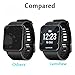 for Garmin Forerunner 35 Case, Lamshaw Silicone Case with Screen Protector (2 Pack) for Garmin Forerunner 35 Watch (Black case+ Screen Protector)