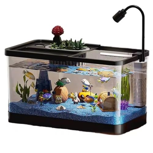 GarveeLife 4 Gallon Small Fish Tank, Betta Fish Tank kit with LED Light, Oxygen Generator, Fish Tank Starter Kits for Beta,Goldfish