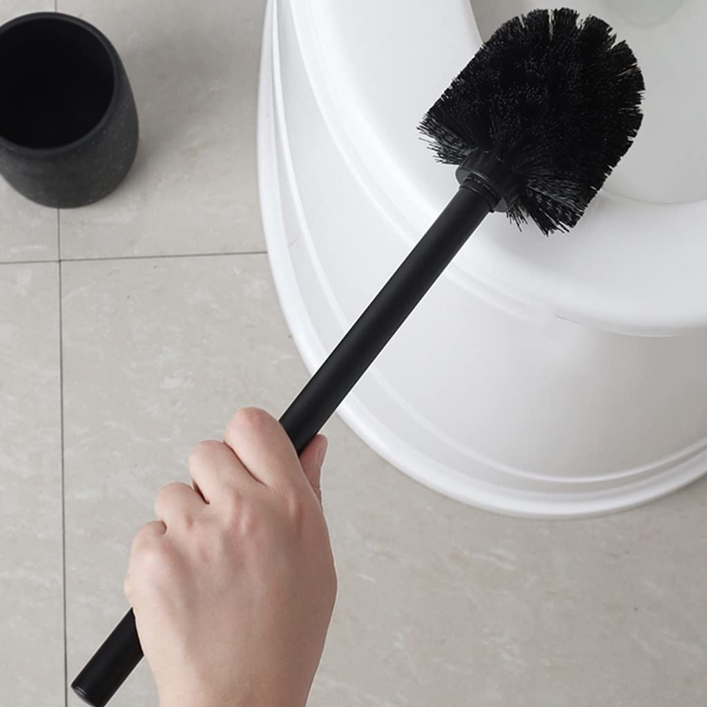 Escobilla Baño/Escobilla y Portaescobillas de Baño Escobillero de resina for el hogar, cepillo for inodoro, cepillo de limpieza de mango largo for baño, 360 °, sin final, cepillos for inodoro con Base