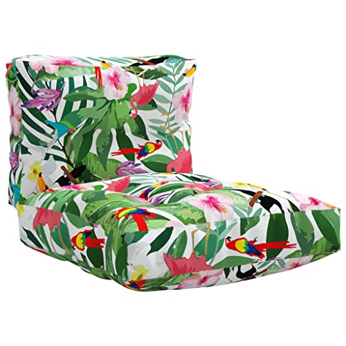 vidaXL Lot de 2 Coussins de Palette, Coussins de Siège de Salon, Coussins de Canapé de Jardin, Coussins de Chaise Extérieur, Multicolore Tissu