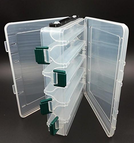 SLMOZKA Double Sided Tackle Box Fishing Lure Egi Squid Jig Box Minnows Bait Fishing Tackle Container