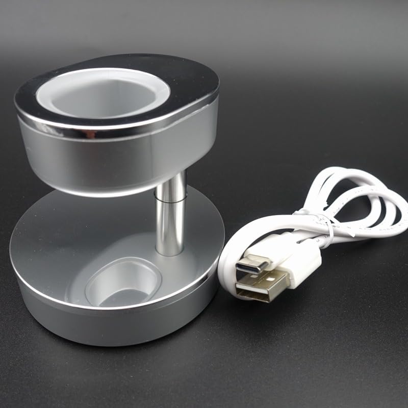 2024 Upgrade Replacement High Grade Electric Toothbrush Charging Base＋White Charging Cable for Panasonic EW-DP56 EW-DT72 Toothbrush AC100-240V Charging Base Adapter, silvery