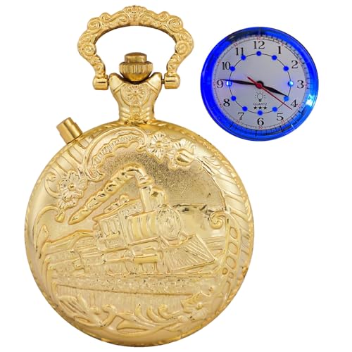 Montre de poche à quartz or homme cadran arabe finition luxe