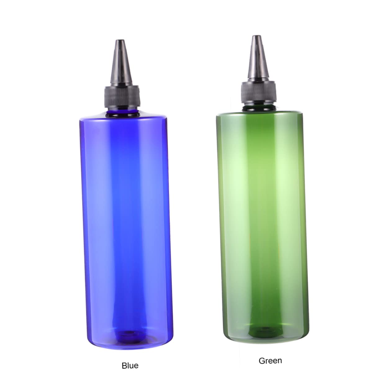 Angoily 500ml Dye Applicator Bottles Precision Tip Refillable Plastic for Shampoo Conditioner Random Color