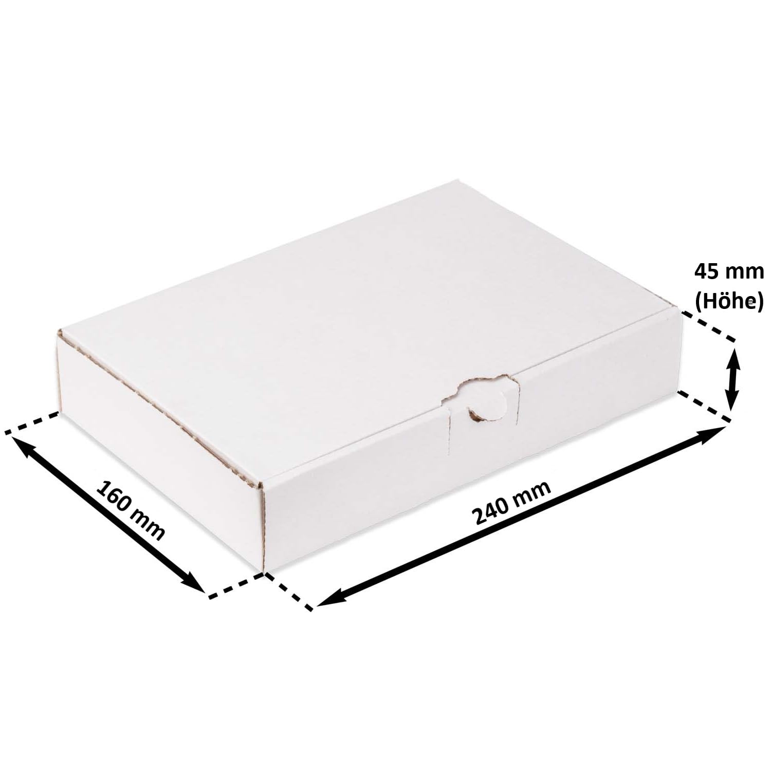 5200 Maxibriefkartons 240 x 160 x 45 mm MB-3 weiß stabil Maxibrief Karton Faltschachtel Versandkarton für Post DHL Versand DIN A5 Warensendung Büchersendung Versandschachtel (5200 Stück)