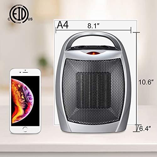 Kismile Small Ceramic Space Heater - Image 3