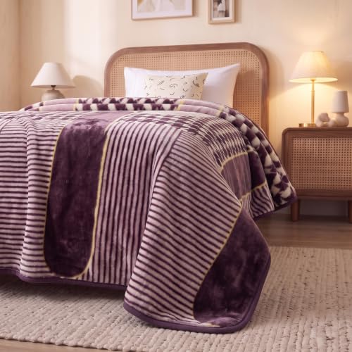 Image of HOMEKART Single Bed Plush Mink Blanket|Soft Velvet Fleece Blanket|Lightweight Yet Warm AC & Winter Blanket | Breathable, Cozy & Skin-Friendly for Home, Bedroom & Travel |56 x 80 Inches| Dusty Mauve