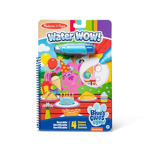 Melissa & Doug Blues Clues & You! Water Wow! - Bloc de Actividades de Viaje Revela-con-Agua de las Formas