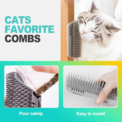 Set de 2 Rascadores Esquina para Gatos Montados en Pared miniatura 3