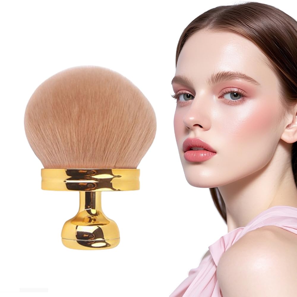 Extra Large Body Makeup Brushes for Self Tanner, Blend and Blur Body Brush, 3 Inch Wide Headed Self Tanning Brush, Foundation, Bronzer, Blusher Applicator, Body Face Brushes (Gold-1pc)