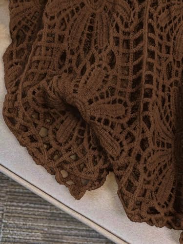 Image of MakeMeChic Women's Plus Size Crochet Boho Tops Summer Vacation Beach Cover Ups Sweater