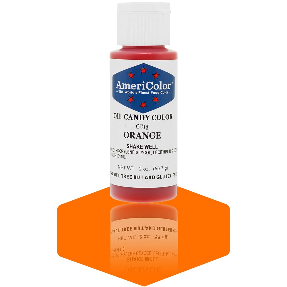 Orange Oil-Based Candy Color 2 Ounces by Americolor