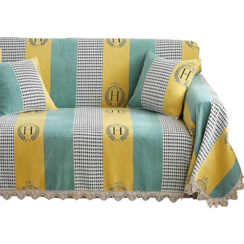 Damika ソファーカバー 多機能 フリンジ付き 毛布 マルチカバー 柄 エスニック 北欧風 おしゃれ 2人掛け 3人掛け 綿製品 ブランケット 無地 保護カバー 180*240 マルチクロス カウチ ベッドとも適用 洗える 春夏秋冬 ソファカバー (9