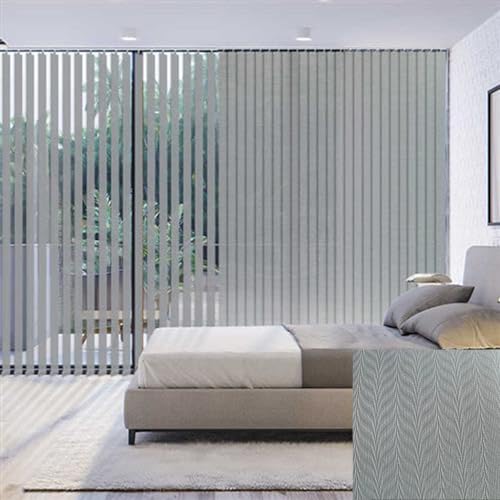 ShEyle Cortina Lamas Verticales 50-180cm Ancho,Persianas Verticales Blackout,Estor de Filtrado de Luz para Patio,Ventanas,Dormitorio,con Accesorios,Personalizadas Color,Ancho x Alto (60cm x 120cm)