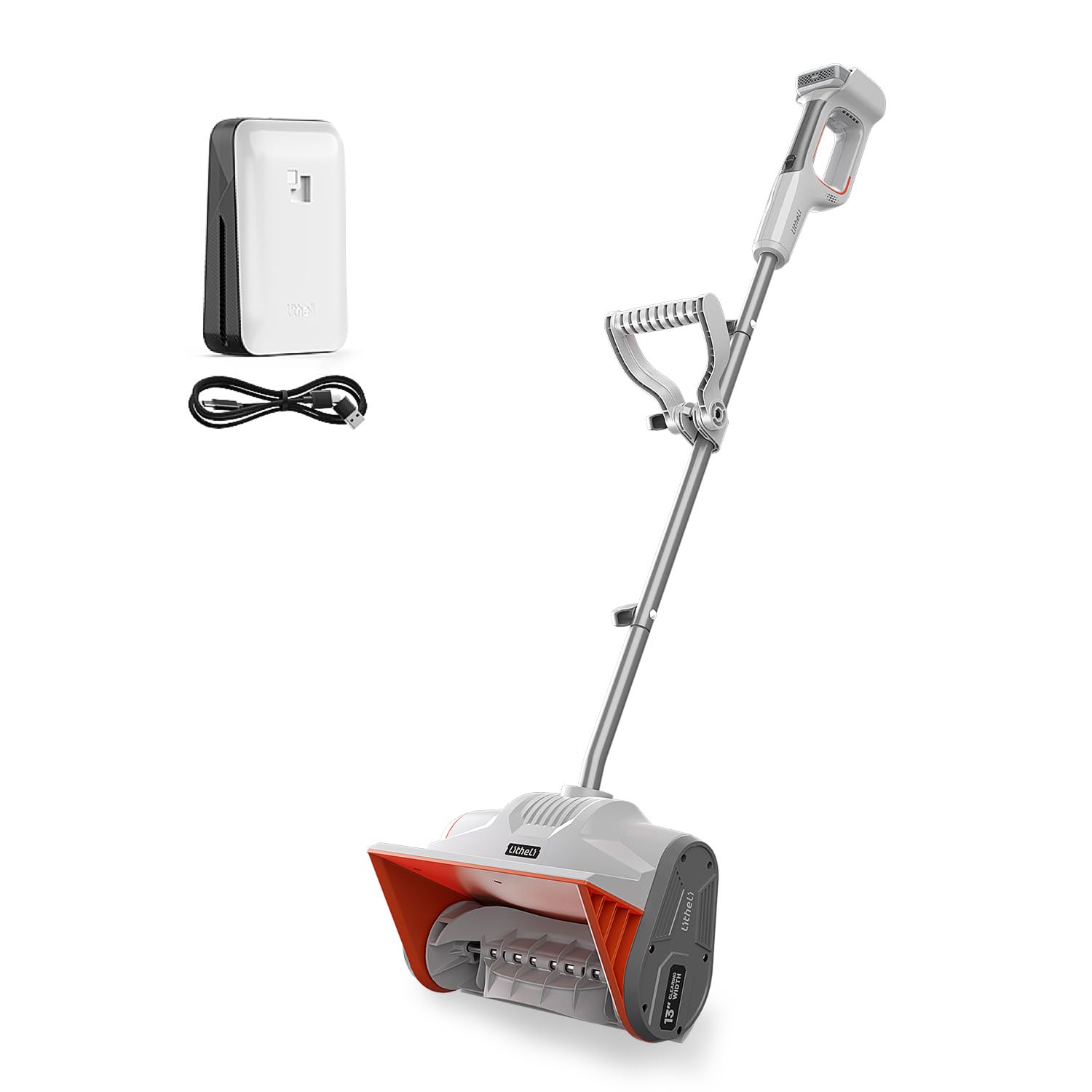 ジ*ー様 Litheli 充電式芝刈り機 20V ブラシレス 13インチ バッテ Amazon.com : Litheli 20V Cordless Snow Shovel with Adjustable
