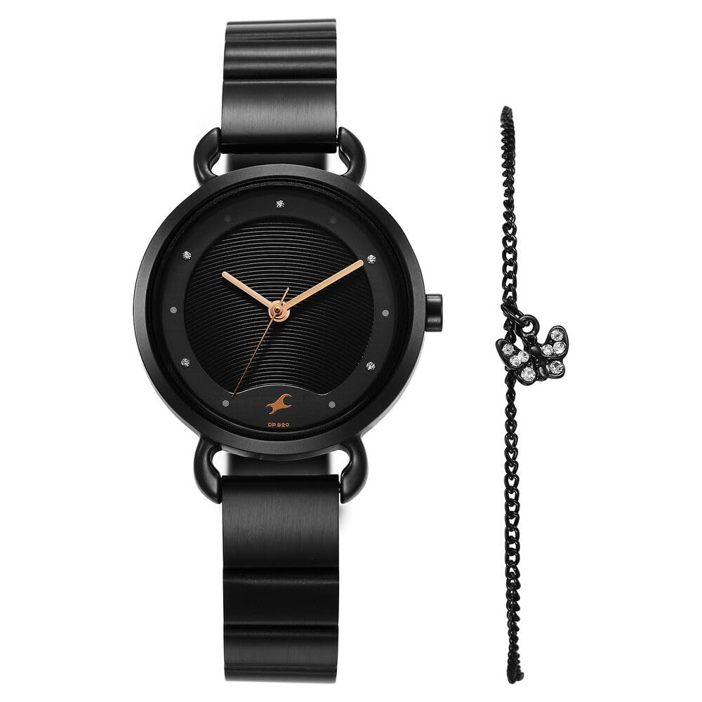 Fastrack Pulse Quartz Analog Black Dial Stainless Steel Strap Watch for Girls-6221NM03F (B0CSKDFZFZ) Amazon Price History, Amazon Price Tracker